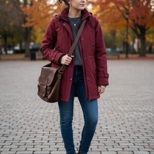 North Side by Fen-Nelli Burgundy Spring/Fall Womens Jacket Size 8